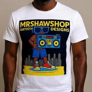 Retro Boombox Graphic T-Shirt, 90s Hip Hop Style, Urban Tee